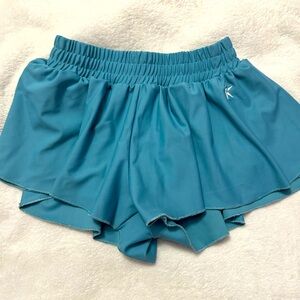 Youth, small rebel athletic baby blue flutter shorts